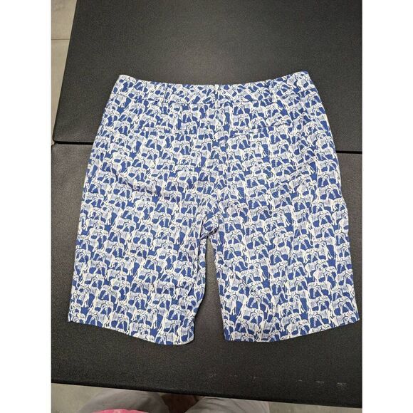 Talbots The Perfect Bermuda Short Elephant Print Pockets Cotton Stretch Women's - Picture 2 of 4